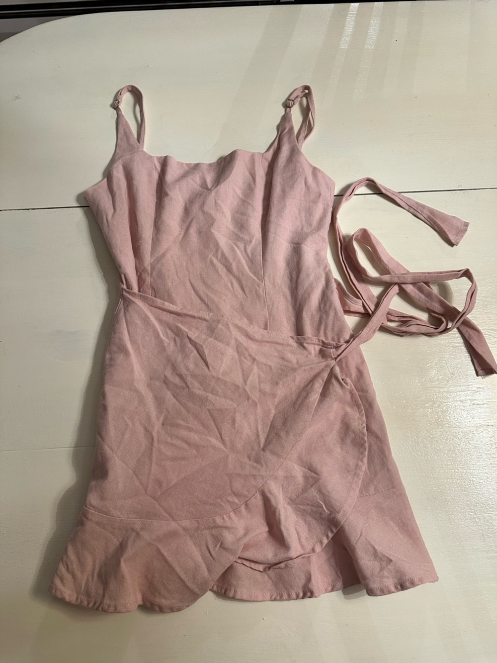 Princess Polly Blush Pink Tie-Waist Mini Dress
